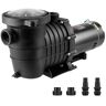 VEVOR Above Ground Pool Pump, 1HP, 80 GPM Max. Flow Single Speed Swimming Pool Pump, 110V/240V 3450RPM 34.4ft Max. Head Pool Pump with Filter Basket, for Above Ground Pools Hot Tubs Spas,Tested to UL Standards