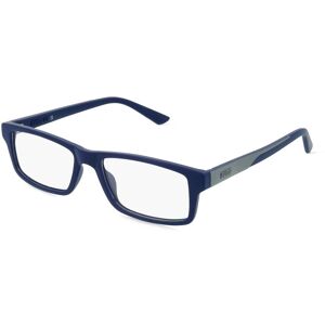 Kering Eyewear Puma PU0431O Unisex-Brille inkl. Gläser Vollrand Rechteckig Kunststoff-Gestell 54mm/17mm/145mm, blau