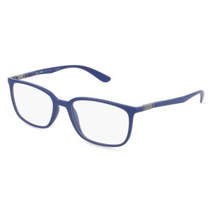 Luxottica Ray-Ban RX7208 Unisex-Brille inkl. Gläser Vollrand Rechteckig Kunststoff-Gestell 52mm/18mm/145mm, blau