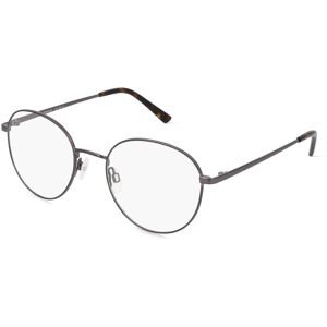 Fielmann ROW Fielmann OU 001 CL Unisex-Brille inkl. Gläser Vollrand Panto Edelstahl-Gestell 46mm/20mm/135mm, grau