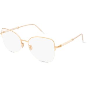 Marcolin Deutschland Tod's TO5264 Unisex-Brille inkl. Gläser Halbrand Cateye Metall-Gestell 56mm/18mm/140mm, gold