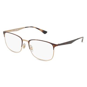 Luxottica Ray-Ban RX6421 Unisex-Brille inkl. Gläser Nylor Eckig Metall-Gestell 54mm/18mm/145mm, gold