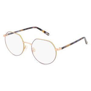 Morgan MO 3236 Damen-Brille inkl. Gläser Vollrand Rund Edelstahl-Gestell 50mm/18mm/135mm, blau