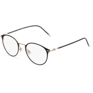 Safilo Boss 1432 Herren-Brille inkl. Gläser Vollrand Rund Metall-Gestell 50mm/21mm/145mm, schwarz