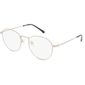 Safilo Polaroid PLD D396/G Unisex-Brille inkl. Gläser Vollrand Rund Metall-Gestell 53mm/19mm/145mm, silber