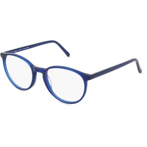 Fielmann ROW Fielmann JIL 005 RN Unisex-Brille inkl. Gläser Vollrand Panto Acetat-Gestell 50mm/19mm/135mm, blau