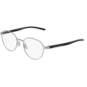 De Rigo Porsche Design 8746 Unisex-Brille inkl. Gläser Vollrand Rund Metall-Gestell 53mm/19mm/145mm, silber