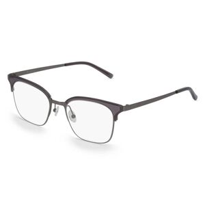 Fielmann ROW Fielmann Q 071 CL Herren-Brille inkl. Gläser Gerillt Eckig Edelstahl-Gestell 51mm/20mm/145mm, grau