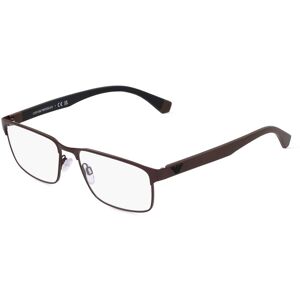 Luxottica Emporio Armani EA1105 Herren-Brille inkl. Gläser Vollrand Eckig Metall-Gestell 54mm/17mm/145mm, braun