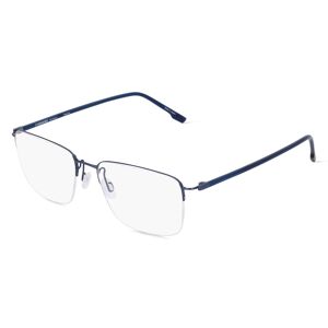 De Rigo Rodenstock 7142 Unisex-Brille inkl. Gläser Halbrand Rechteckig Metall-Gestell 55mm/17mm/140mm, blau