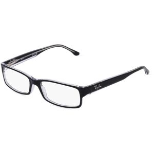 Luxottica Ray-Ban RX5114 Unisex-Brille inkl. Gläser Vollrand Eckig Kunststoff-Gestell 54mm/16mm/140mm, schwarz