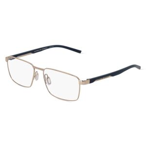 De Rigo Porsche Design 8744 Unisex-Brille inkl. Gläser Vollrand Rechteckig Metall-Gestell 55mm/16mm/140mm, gold