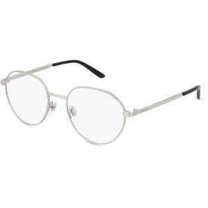 Kering Eyewear Gucci GG1458O Herren-Brille inkl. Gläser Vollrand Rund Metall-Gestell 52mm/19mm/145mm, silber