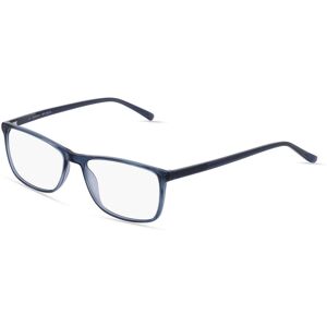 Fielmann ROW Fielmann ABC 063 CL Herren-Brille inkl. Gläser Vollrand Eckig Acetat-Gestell 56mm/17mm/145mm, blau