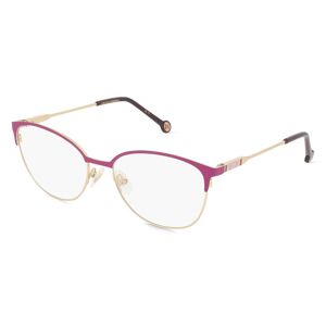 Safilo Carolina Herrera 0120 Damen-Brille inkl. Gläser Vollrand Rund Metall-Gestell 55mm/17mm/145mm, Pink