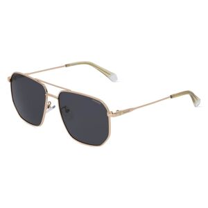 Safilo POLAROID PLD 4141/G/S/X Herren-Sonnenbrille Vollrand Pilot Metall-Gestell, Gold