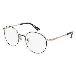 Kering Eyewear Gucci GG0862OA Unisex-Brille inkl. Gläser Vollrand Rund Metall-Gestell 53mm/20mm/145mm, schwarz