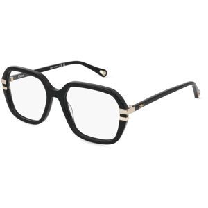 Kering Eyewear Chloé CH0205O Damen-Brille inkl. Gläser Vollrand Eckig Recycled Acetat-Gestell 53mm/17mm/130mm, schwarz