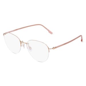 De Rigo Rodenstock 7140 Unisex-Brille inkl. Gläser Halbrand Rund Metall-Gestell 52mm/18mm/140mm, gold