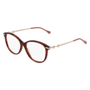 Kering Eyewear Gucci GG0967O Unisex-Brille inkl. Gläser Vollrand Butterfly Kunststoff-Gestell 53mm/16mm/140mm, braun