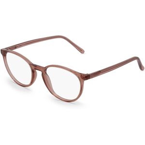 Fielmann ROW Fielmann JIL 005 CL Unisex-Brille inkl. Gläser Vollrand Panto Acetat-Gestell 52mm/19mm/145mm, pink