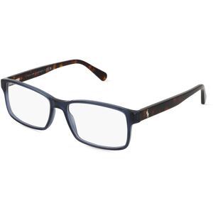 Luxottica Polo Ralph Lauren PH2123 Herren-Brille inkl. Gläser Vollrand Eckig Acetat-Gestell 56mm/17mm/145mm, blau