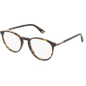 De Rigo Police POIVPLD12N Herren-Brille inkl. Gläser Vollrand Panto Kunststoff-Gestell 50mm/19mm/145mm, braun