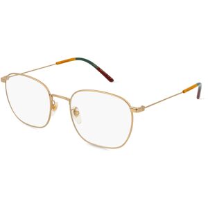 Kering Eyewear Gucci GG0681O Unisex-Brille inkl. Gläser Vollrand Eckig Metall-Gestell 54mm/20mm/150mm, gold