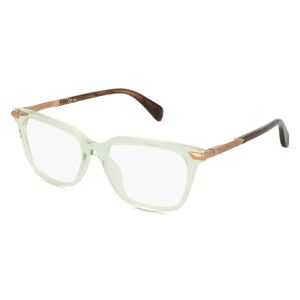 Safilo Rag & Bone RNB3055 Damen-Brille inkl. Gläser Vollrand Eckig Acetat-Gestell 51mm/16mm/140mm, grün