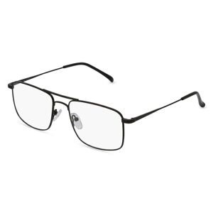 Fielmann ROW Fielmann BD 435 CL Herren-Brille inkl. Gläser Vollrand Eckig Edelstahl-Gestell 55mm/18mm/140mm, schwarz