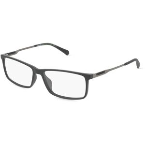 Safilo Polaroid PLD D479/G Herren-Brille inkl. Gläser Vollrand Rechteckig Kunststoff-Gestell 55mm/15mm/145mm, schwarz