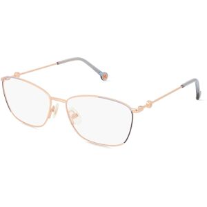 Safilo Carolina Herrera CH0060 Damen-Brille inkl. Gläser Vollrand Eckig Metall-Gestell 57mm/16mm/145mm, blau