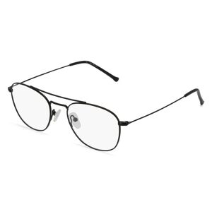 Fielmann ROW Fielmann BD 427 CL Herren-Brille inkl. Gläser Vollrand Eckig Edelstahl-Gestell 51mm/19mm/145mm, schwarz