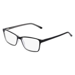 Fielmann ROW Fielmann OU 050 FLEX CL Damen-Brille inkl. Gläser Vollrand Eckig Acetat-Gestell 53mm/15mm/140mm, schwarz