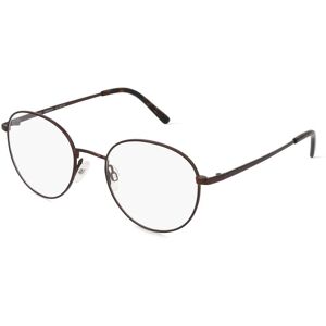 Fielmann ROW Fielmann OU 001 CL Unisex-Brille inkl. Gläser Vollrand Panto Edelstahl-Gestell 50mm/20mm/140mm, braun