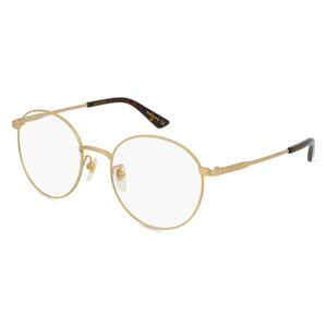 Kering Eyewear Gucci GG0862OA Unisex-Brille inkl. Gläser Vollrand Rund Metall-Gestell 53mm/20mm/145mm, gold