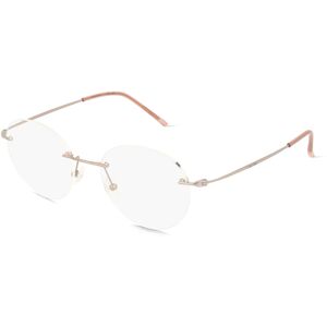 Marchon Germany Calvin Klein CK22125TA Unisex-Brille inkl. Gläser Vollrand Rund Metall-Gestell 50mm/18mm/150mm, gold