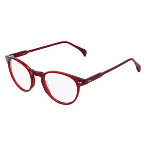 Fielmann ROW Fielmann MC 600 FA PAUL Unisex-Brille inkl. Gläser Vollrand Panto Acetat-Gestell 49mm/21mm/150mm, rot