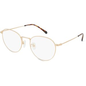 Safilo Polaroid PLD D396/G Unisex-Brille inkl. Gläser Vollrand Rund Metall-Gestell 53mm/19mm/145mm, gold