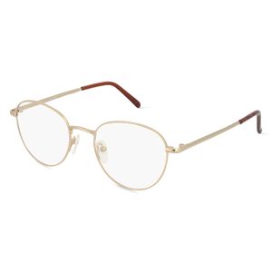 Fielmann ROW Fielmann MC 586 CL Unisex-Brille inkl. Gläser Vollrand Panto Edelstahl-Gestell 50mm/19mm/140mm, gold