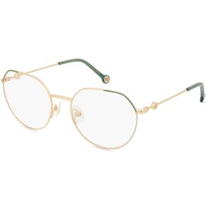 Safilo Carolina Herrera CH0059 Damen-Brille inkl. Gläser Vollrand Panto Metall-Gestell 55mm/19mm/145mm, grün