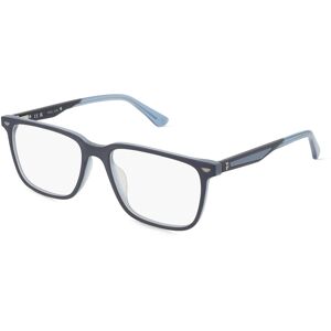 De Rigo Police POIVPLF01 Herren-Brille inkl. Gläser Vollrand Eckig Kunststoff-Gestell 54mm/17mm/145mm, blau