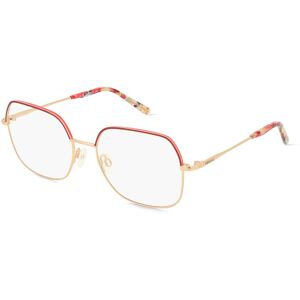 Morgan MO 3238 Damen-Brille inkl. Gläser Vollrand Eckig Edelstahl-Gestell 53mm/17mm/135mm, rot