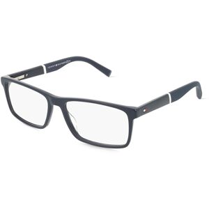 Safilo Tommy Hilfiger Eyewear TH 1909 Herren-Brille inkl. Gläser Vollrand Eckig Acetat-Gestell 54mm/15mm/140mm, blau