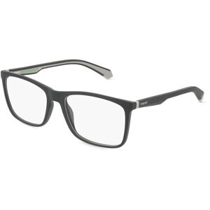 Safilo Polaroid PLD D477 Herren-Brille inkl. Gläser Vollrand Rechteckig Kunststoff-Gestell 56mm/17mm/145mm, schwarz