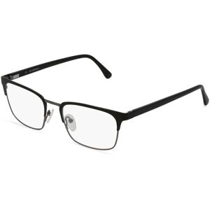 Fielmann ROW Fielmann MC 538 FLEX CL Herren-Brille inkl. Gläser Vollrand Eckig Edelstahl-Gestell 53mm/19mm/140mm, schwarz