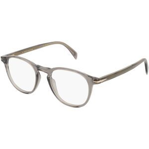 Safilo David Beckham DB 1018 Herren-Brille inkl. Gläser Vollrand Rund Acetat-Gestell 49mm/20mm/150mm, braun