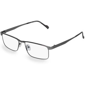 Fielmann ROW Fielmann COMFORT 076 FA Herren-Brille inkl. Gläser Vollrand Eckig Titan-Gestell 55mm/17mm/140mm, grau