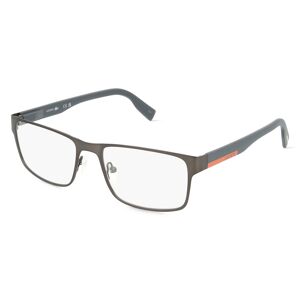 Marchon Germany Lacoste L2283 Unisex-Brille inkl. Gläser Vollrand Eckig Edelstahl-Gestell 55mm/18mm/145mm, grau