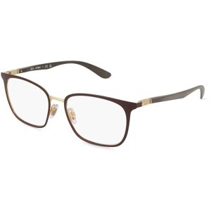 Luxottica Ray-Ban RX6486 Unisex-Brille inkl. Gläser Vollrand Panto Edelstahl-Gestell 54mm/17mm/145mm, braun